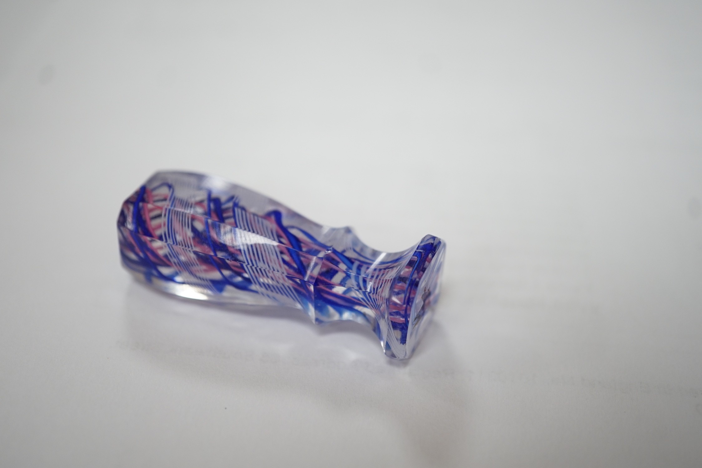 A group of various glass, hardstone etc. desk seals, to include a Chinese soapstone seal